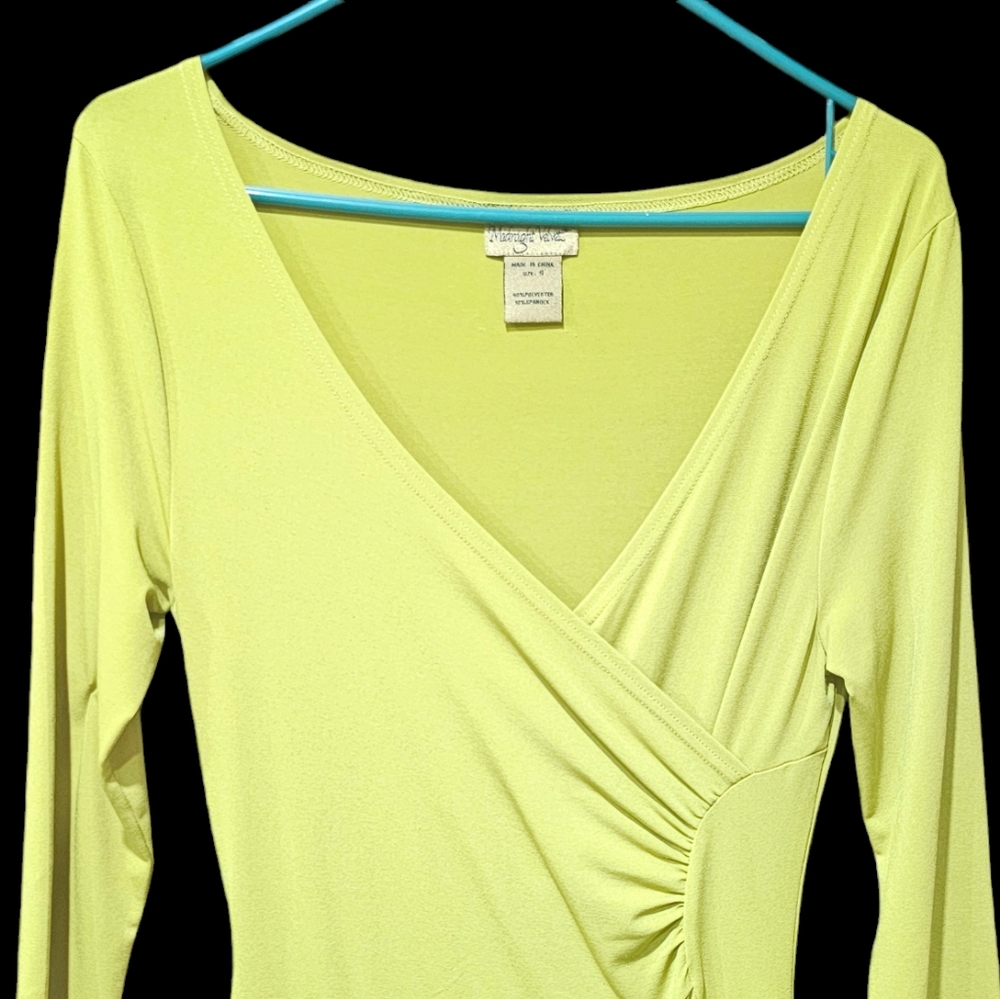 Womens Lime Green Size Small‎ Midnight Velvet Dress - Picture 3 of 5